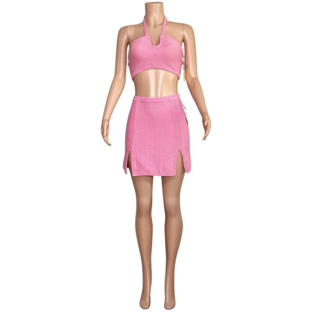 CAMILA COELHO Set Marlena Top & Marlena Skirt, Pink, Large - Image 10