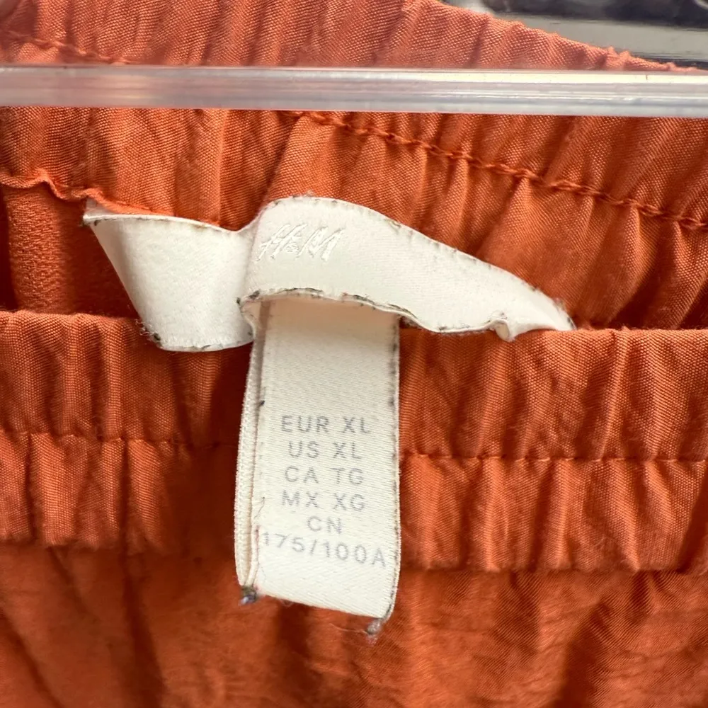 H&M Side Slit Coral Orange stretch Waistband Skirt - Image 3