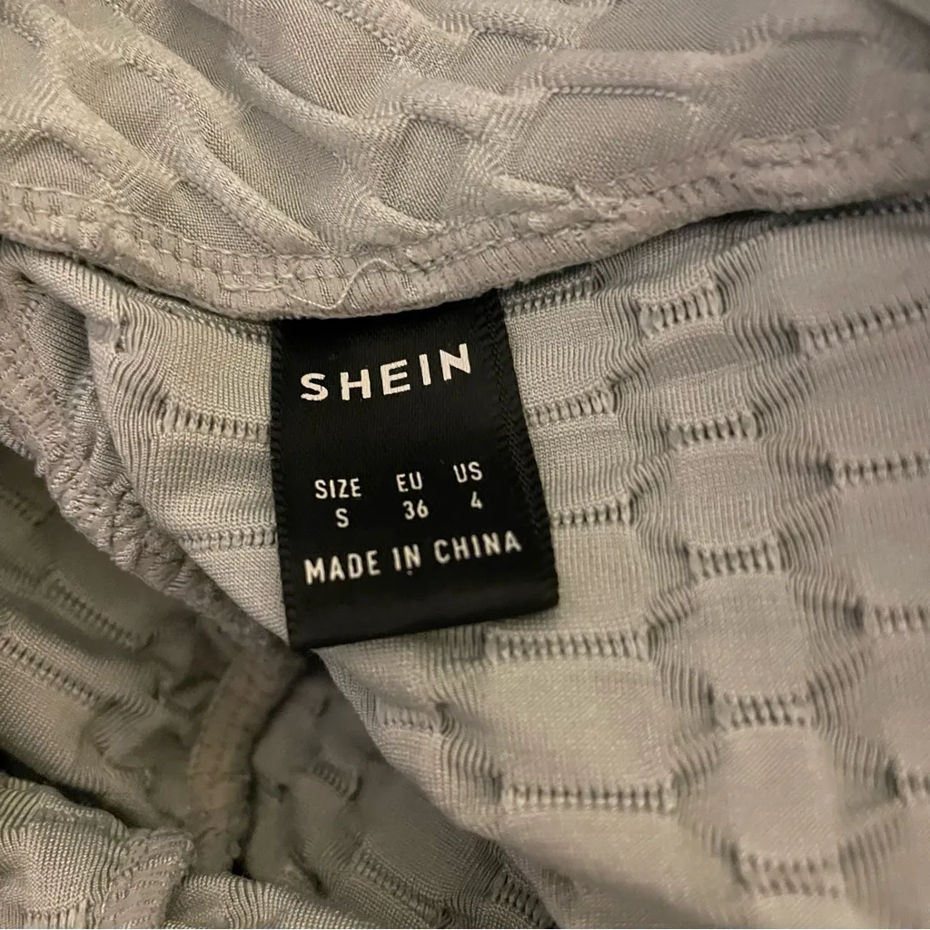 SHEIN Textured Leggings, Gray, Size S, EUC - Image 6