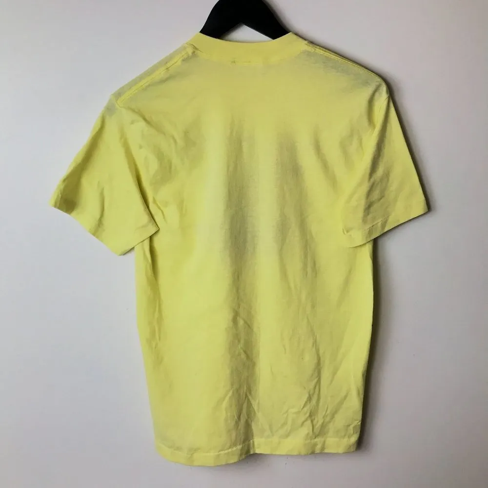 80s Vintage Fort Tucker Alabama Reunion T Shirt USA Single Stitch Yellow Medium Size L - Image 3