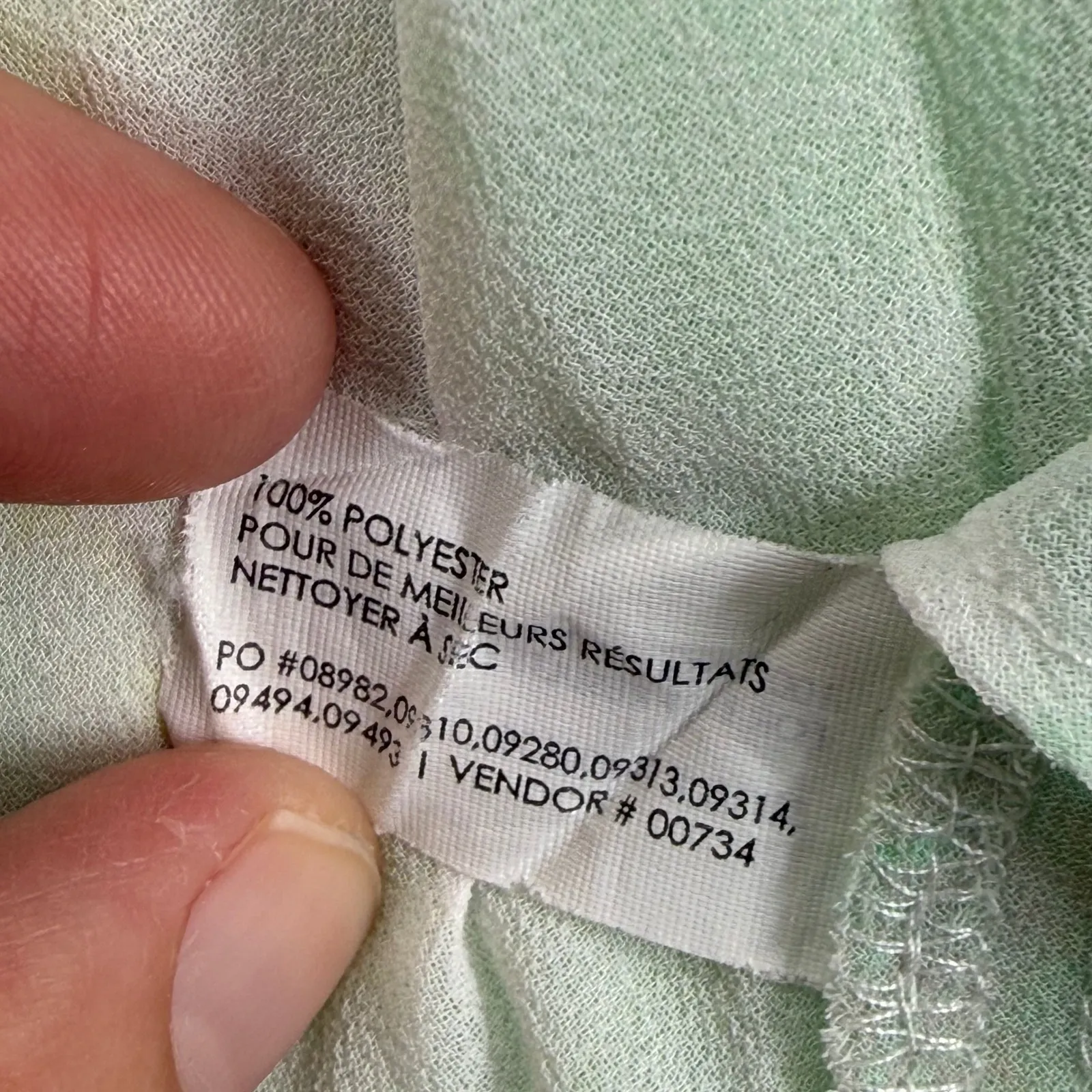 Club Monaco Women S P Pleated Tank Top Green Yellow Watercolor Print - Image 5