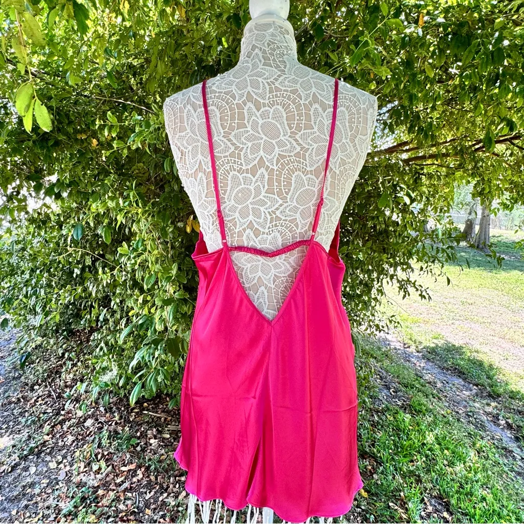 Linea Donatella Hot Pink  Babydoll Chemise And Robe Set Size XL‎ NWT Boudoir - Image 11