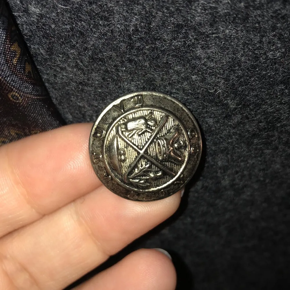 NWT Vintage Alexis Reed Full Length Wool Pea Coat, size 20W Gray - Image 4