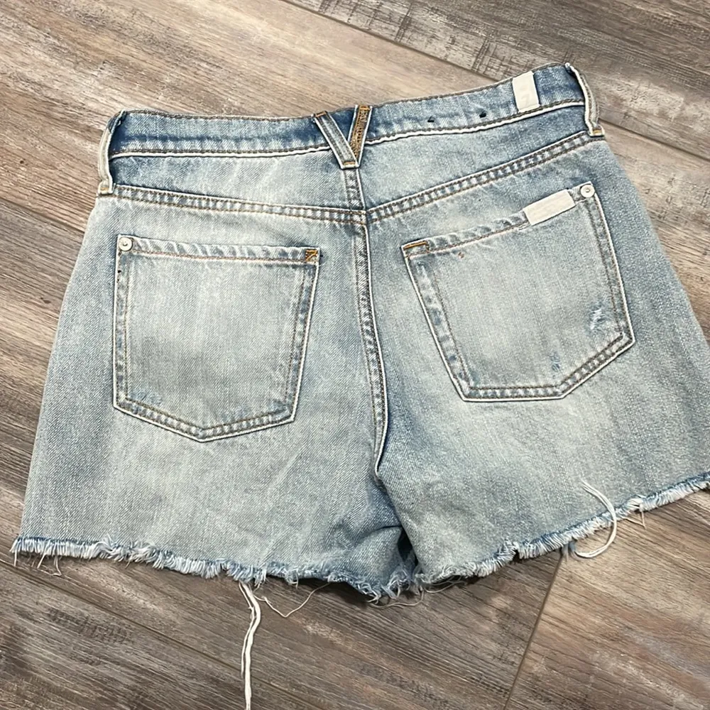 7 For All Mankind Distressed Jean Shorts - Image 5