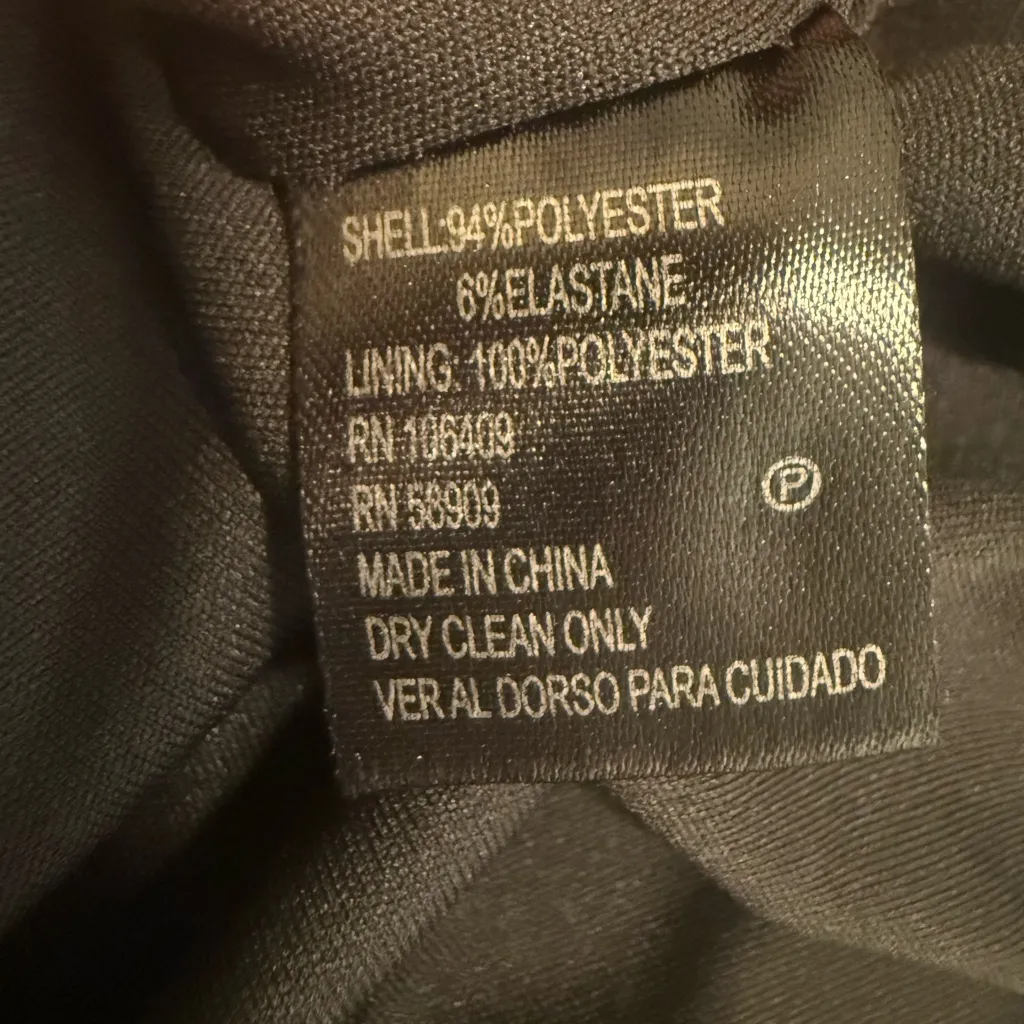 Antonino Melani Black Bell Sleeve Shift Dress Size 8 - Image 6