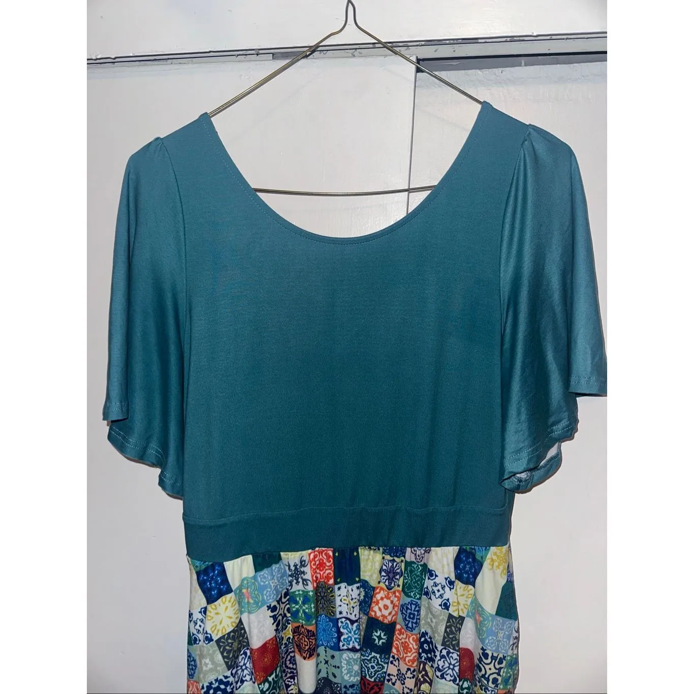 Super Cute Dresses Ringger patchwork Nomad Queen butterfly maxi dress Blue Size M - Image 4