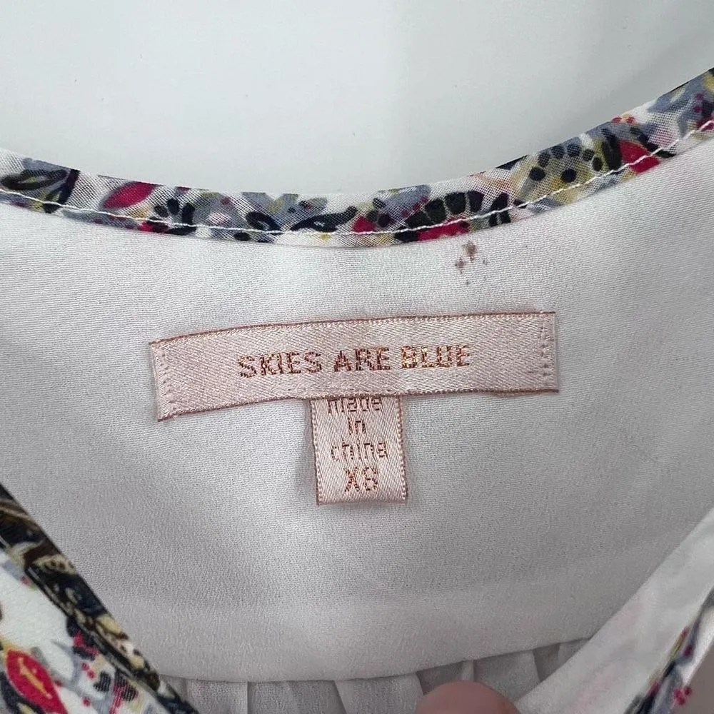 Skies Are Blue Women's Floral Dress‎ Sleeveless Summer shift flowy Size XS - Image 5
