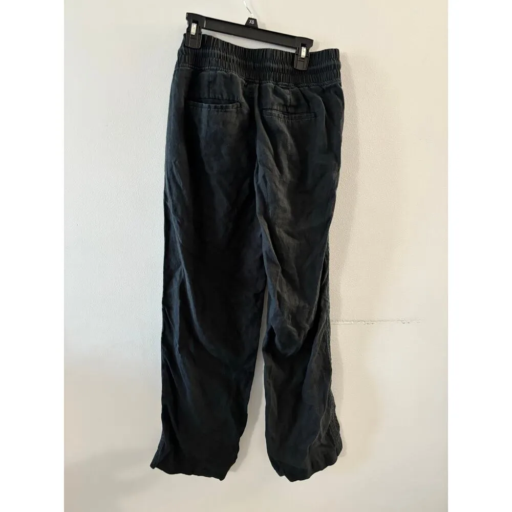 Athleta Cabo Wide Leg Pants Size 2 Black Linen Lightweight Beachy Minimalist - Image 5