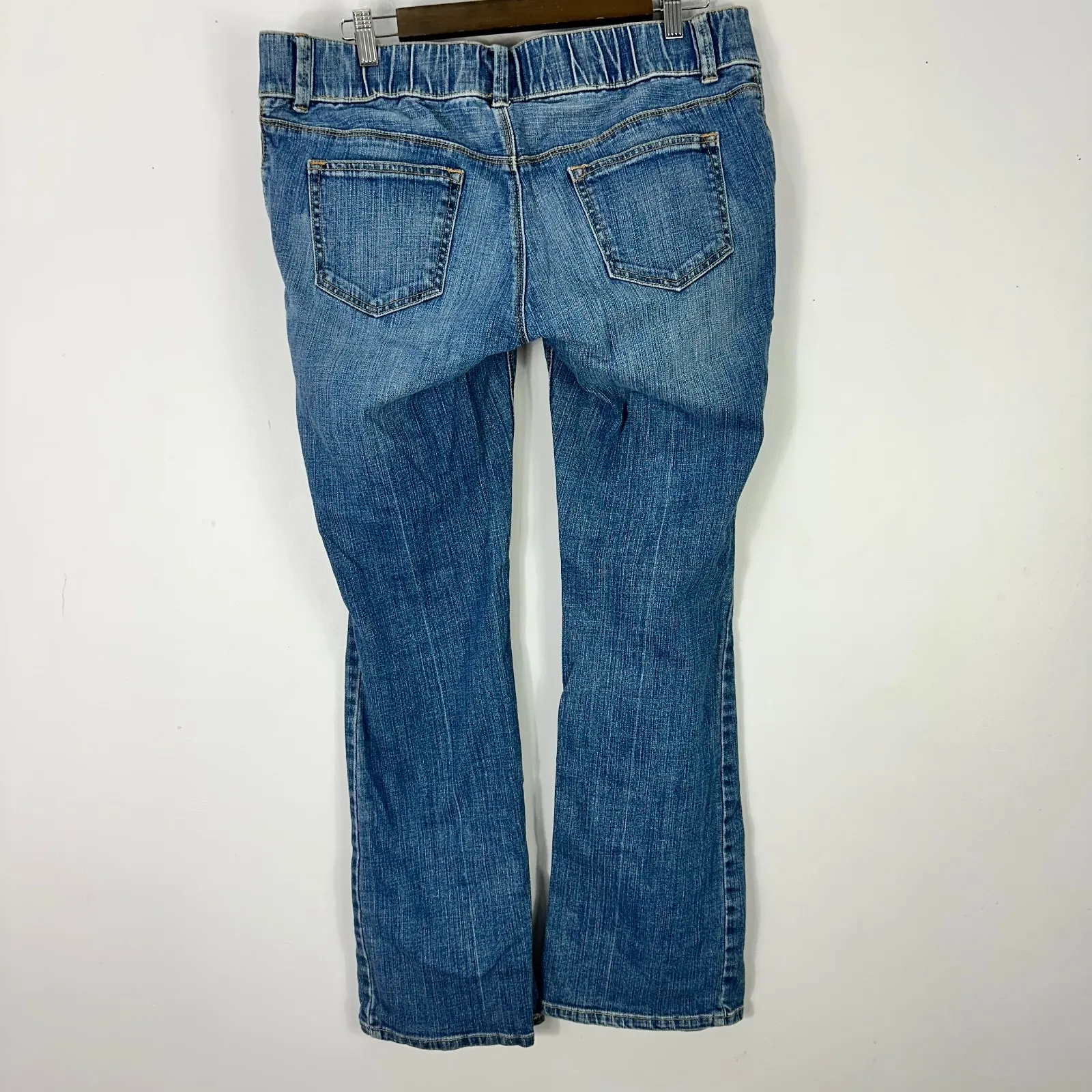 Old Navy Maternity Jeans 8R Blue Bootcut Denim Y2K Retro Stretch Pregnancy Pants - Image 3