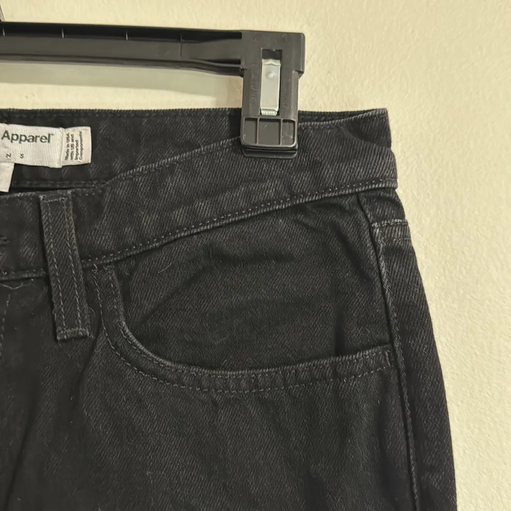 American Apparel Jeans Black Cotton Rigid Denim Straight Leg Jeans size 28 - Image 6