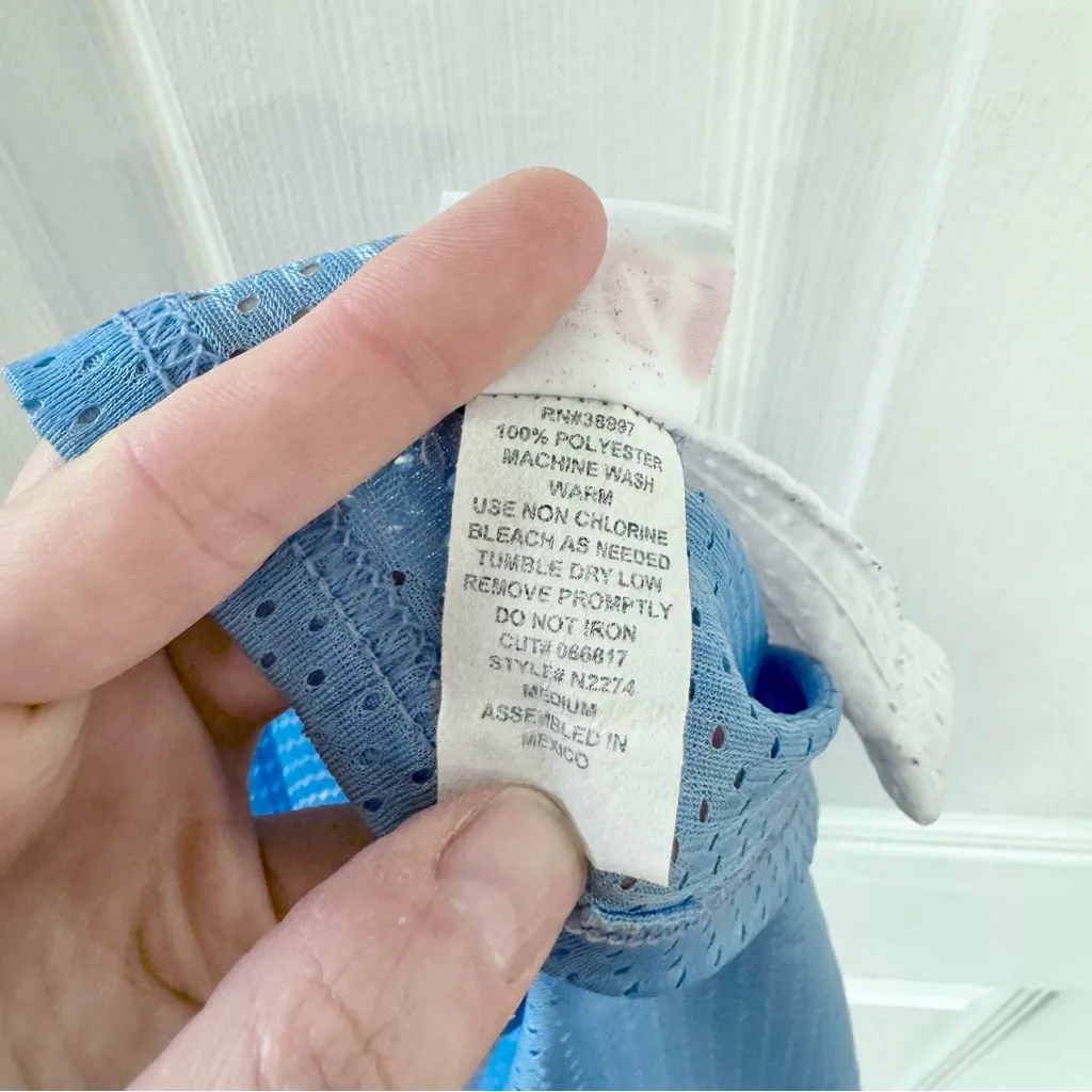 Vintage NEW PENN STATE College Sport Blue Mesh Jersey Tank Top - Image 3