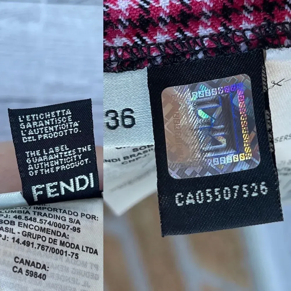 FENDI
Houndstooth Virgin Wool Pants In jelly size 36/4 - Image 14