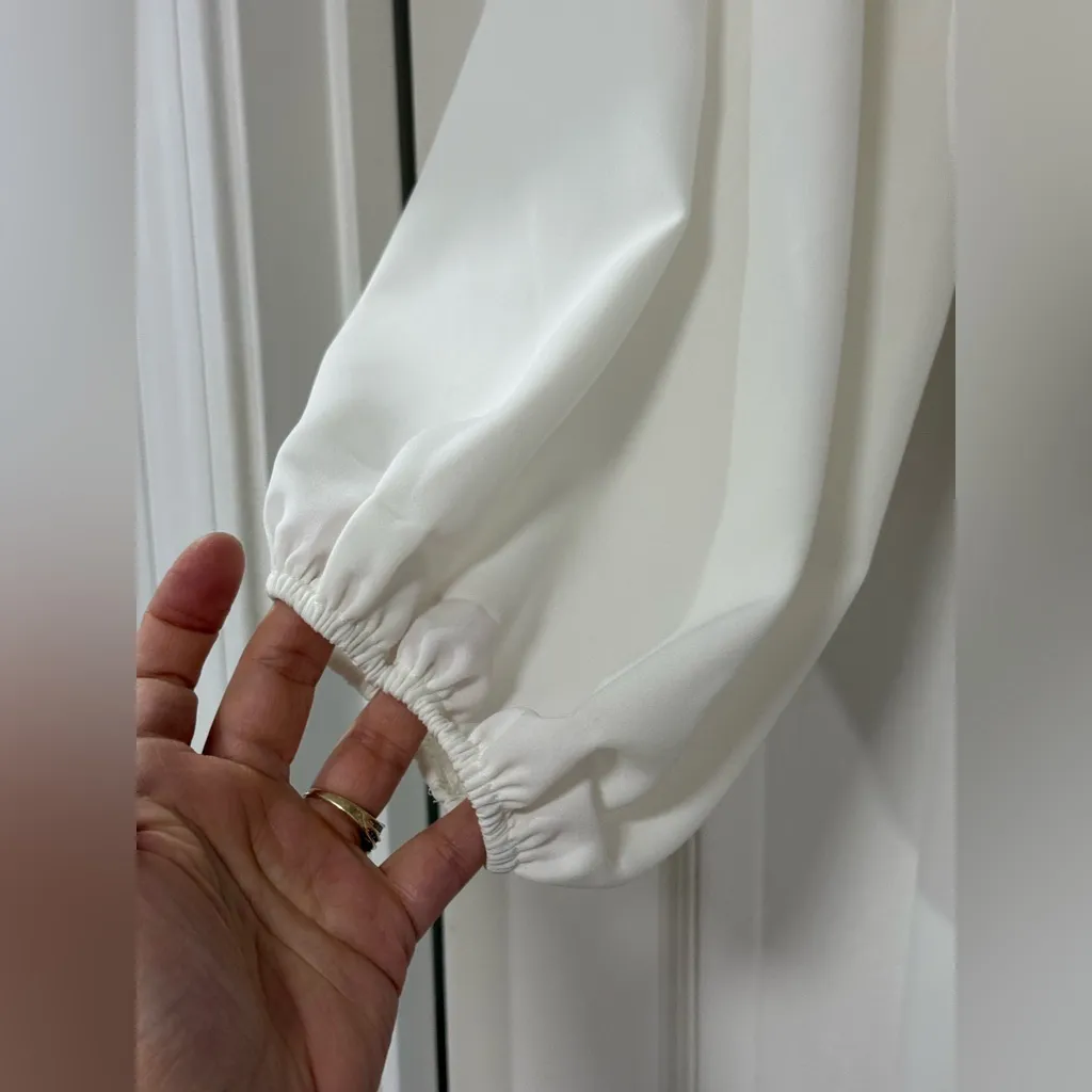 Princess Polly Lillie Long Sleeve Mini Dress White Size 10 - Image 8