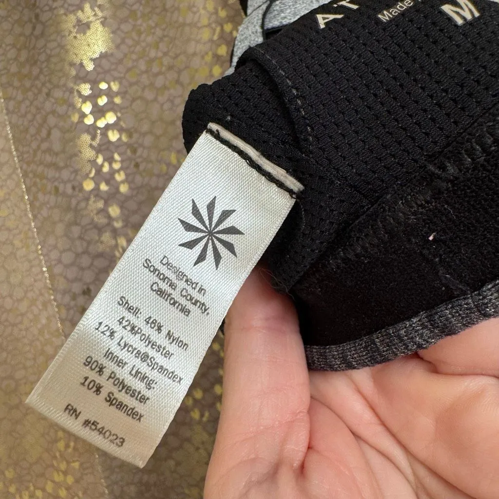 Athleta Women's Essence Gray Silver Cage Back Sports Bra Medium - Image 6