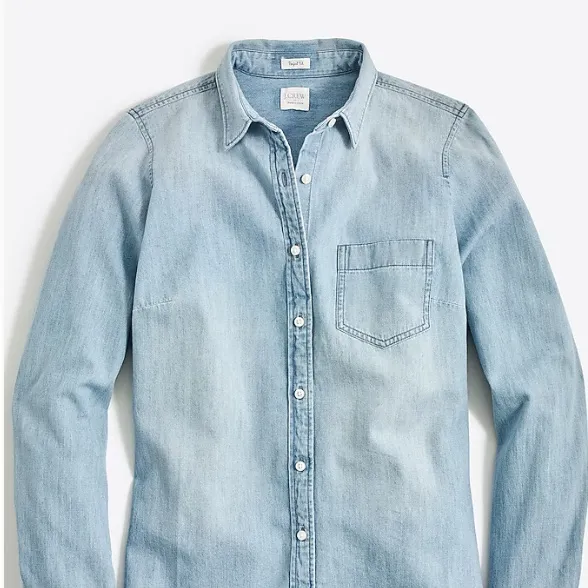 J. CREW Perfect fit chambray shirt - size large - SOLD OUT ONLINE - Image 8