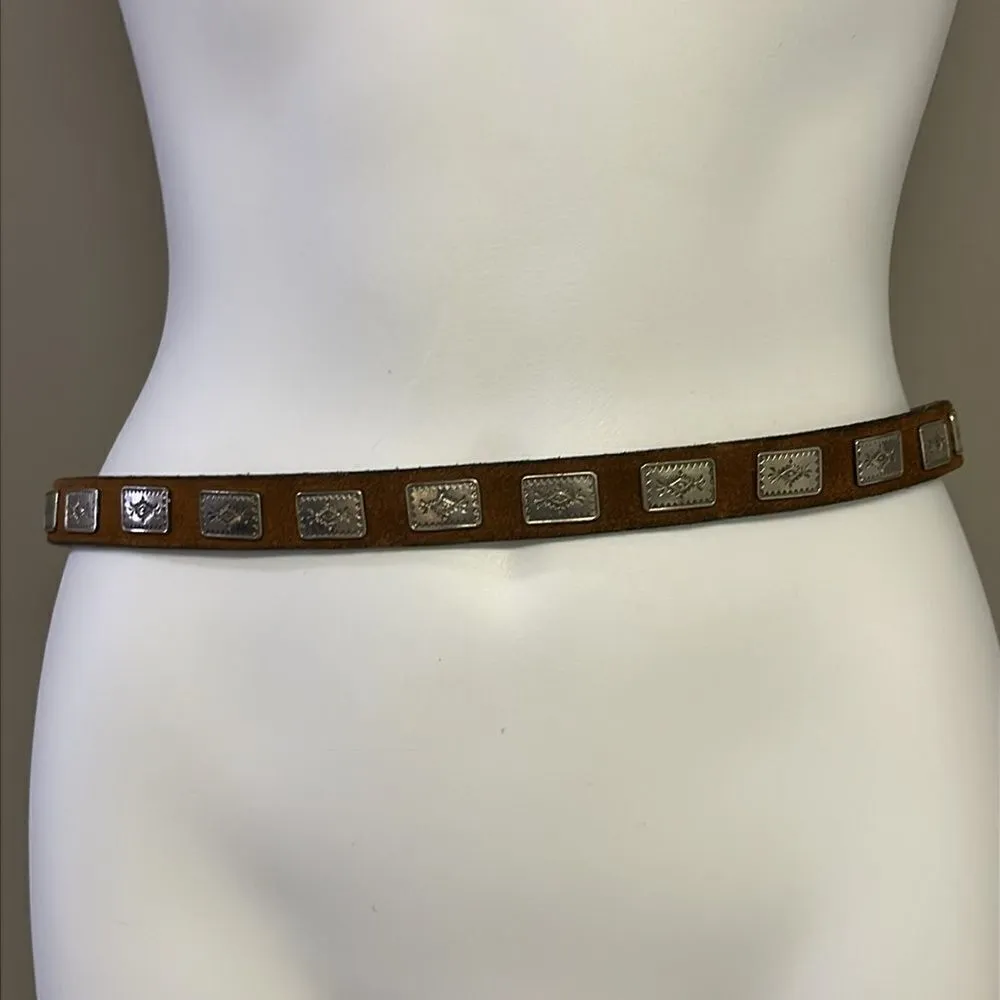 Brazos Joe Belt Co. Nocana, Texas, USA Thin Concho Belt Silver - Image 2