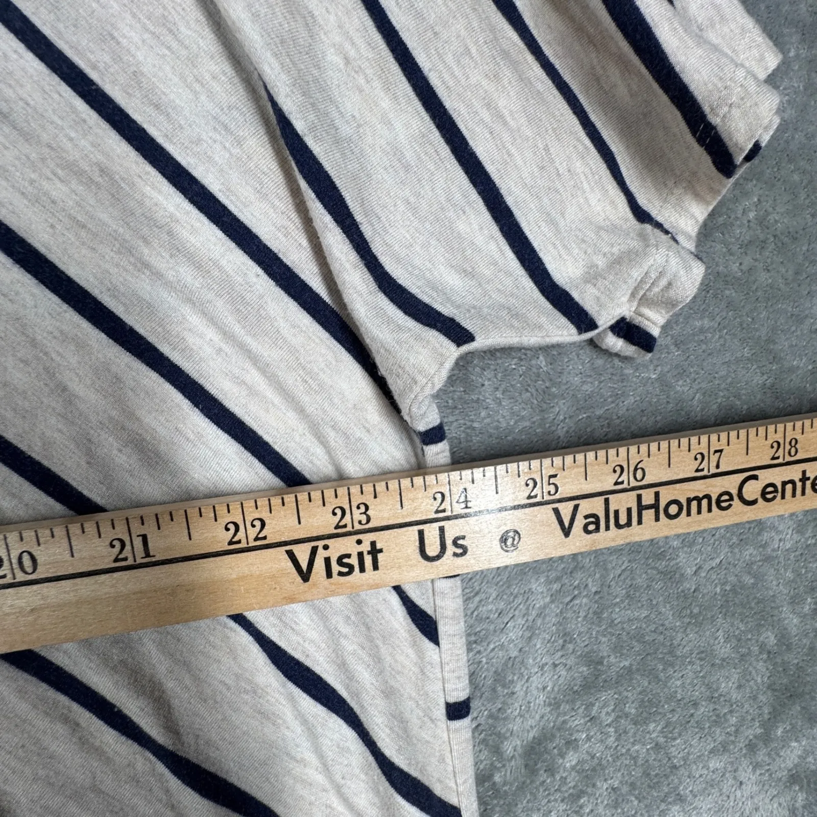 Zenergy‎ Chicos Tunic Top Striped Hoodie Short Sleeve Nautical Casual Size XL 3 - Image 9