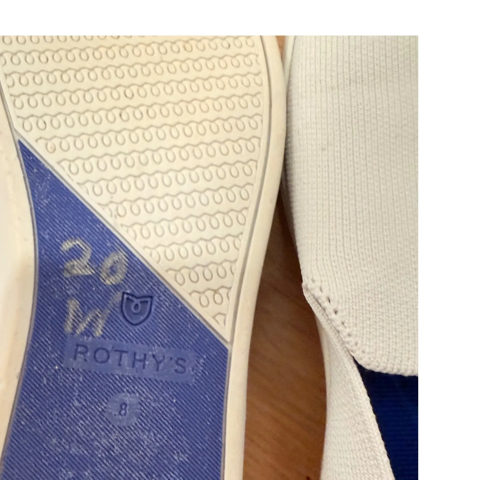 Rothy's The Pointed Flat White Knit Slip On Loafer Shoes Women's Size 8 - Image 6