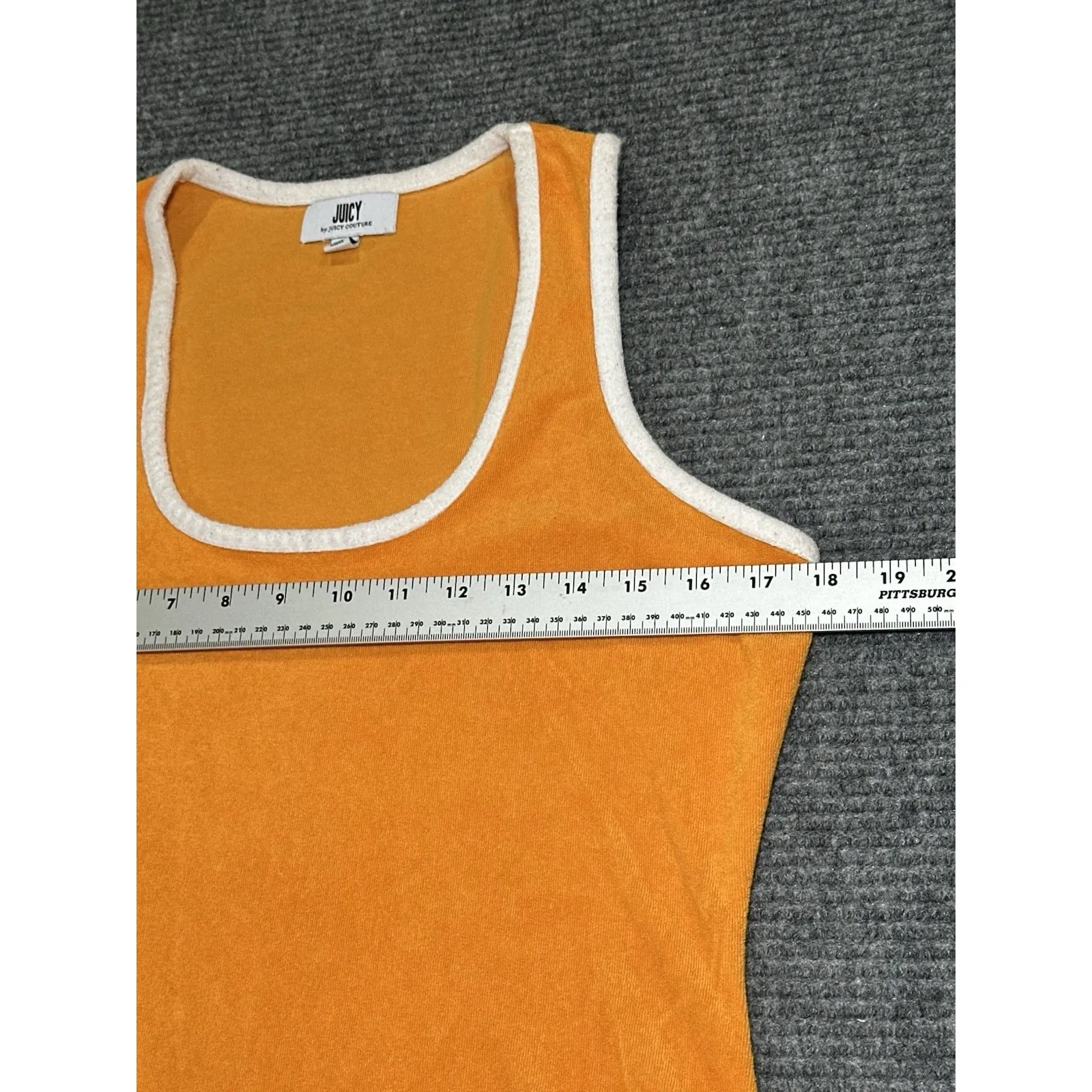 Juicy Couture Medium Women's Towel Terry Midi T-shirt Dress Orange‎ - Image 4