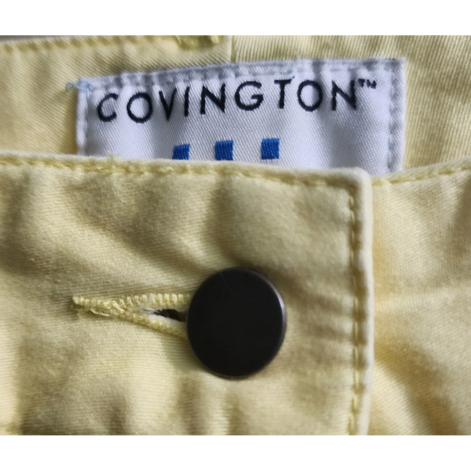 Covington Womens Size 12 Yellow Stretch Capri Pants Cropped Casual - Image 2