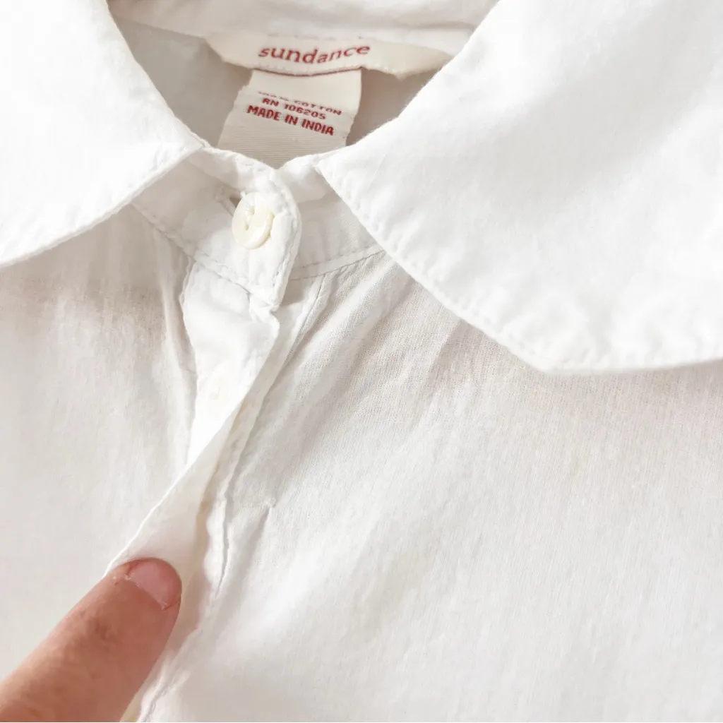 Sundance Long Sleeve Button Down Shirt in White Size undefined - Image 4