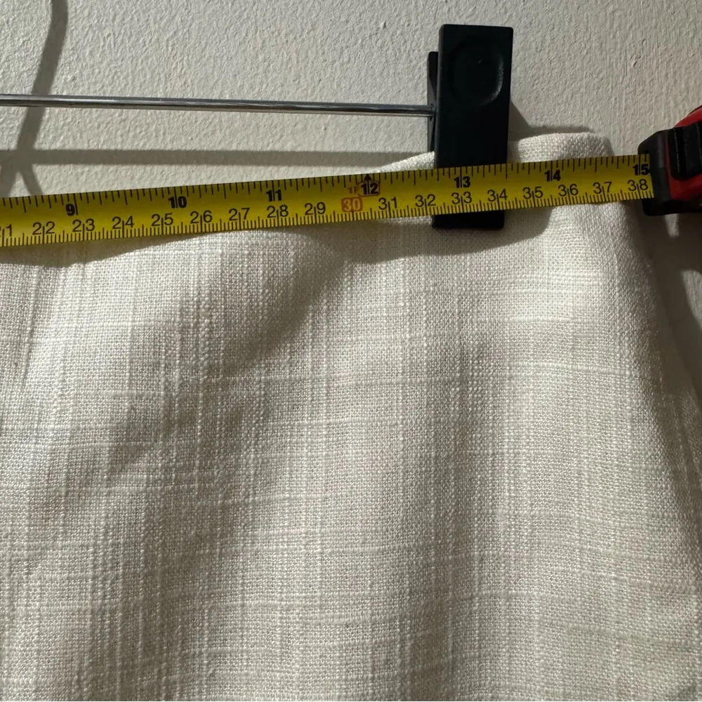 Tory Burch Ivory Gold Kathleen Embroidered Linen Wrap Skirt size 6 - Image 4