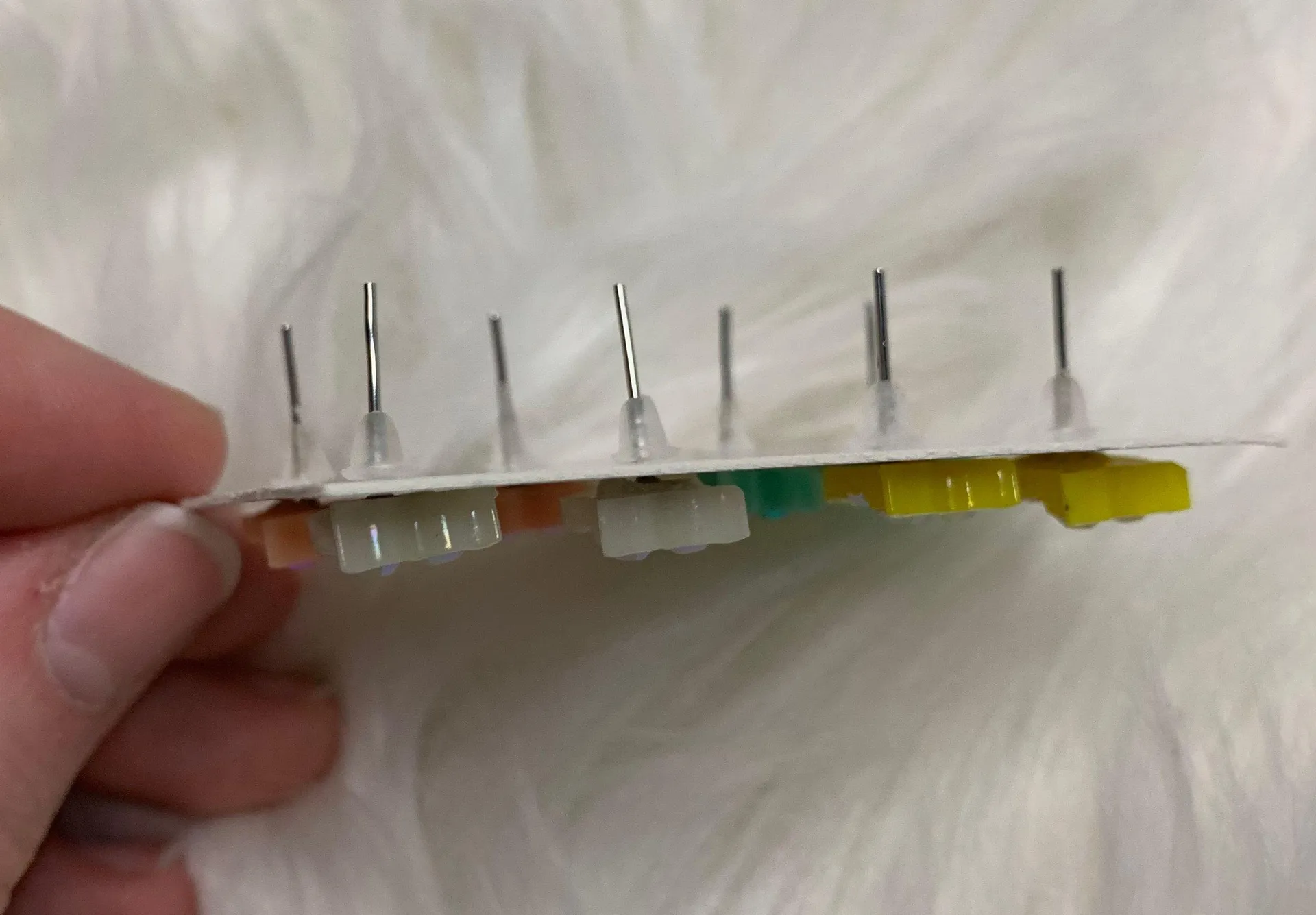 NWOT 4 Iridescent Owl Stud Earrings Multiple - Image 5