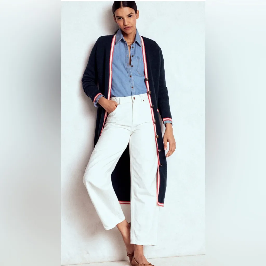 NEW Boden Holly Longline Jacket 14 Blue - Image 4