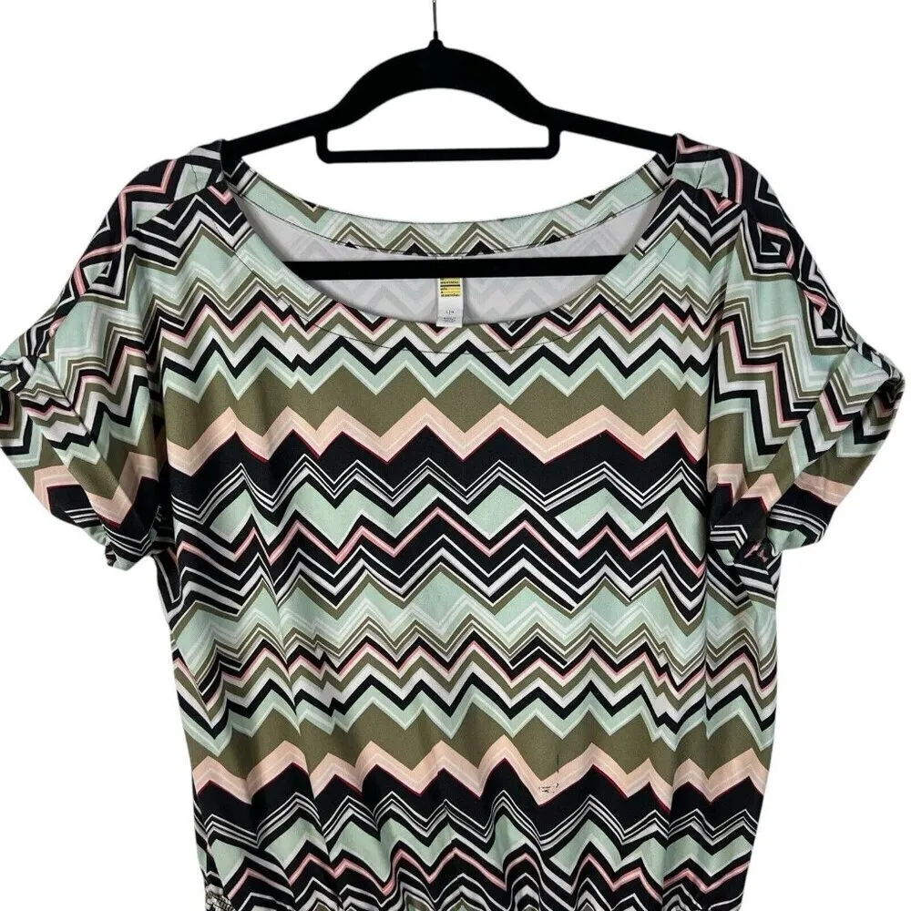 Lole Short Sleeve Comfy Casual Leisure Scoop Hem Elastic Hip Sun Dress SZ‎ Large - Image 2