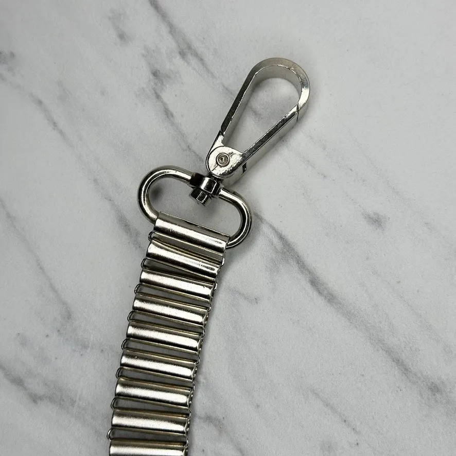 Silver Tone Chunky Bar Chain Link Purse Handbag Replacement Strap ✨ - Image 6