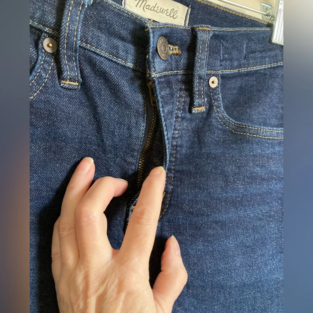 Madewell Dark Wash 9” Mid Rise Skinny Denim Jeans #P - Image 11