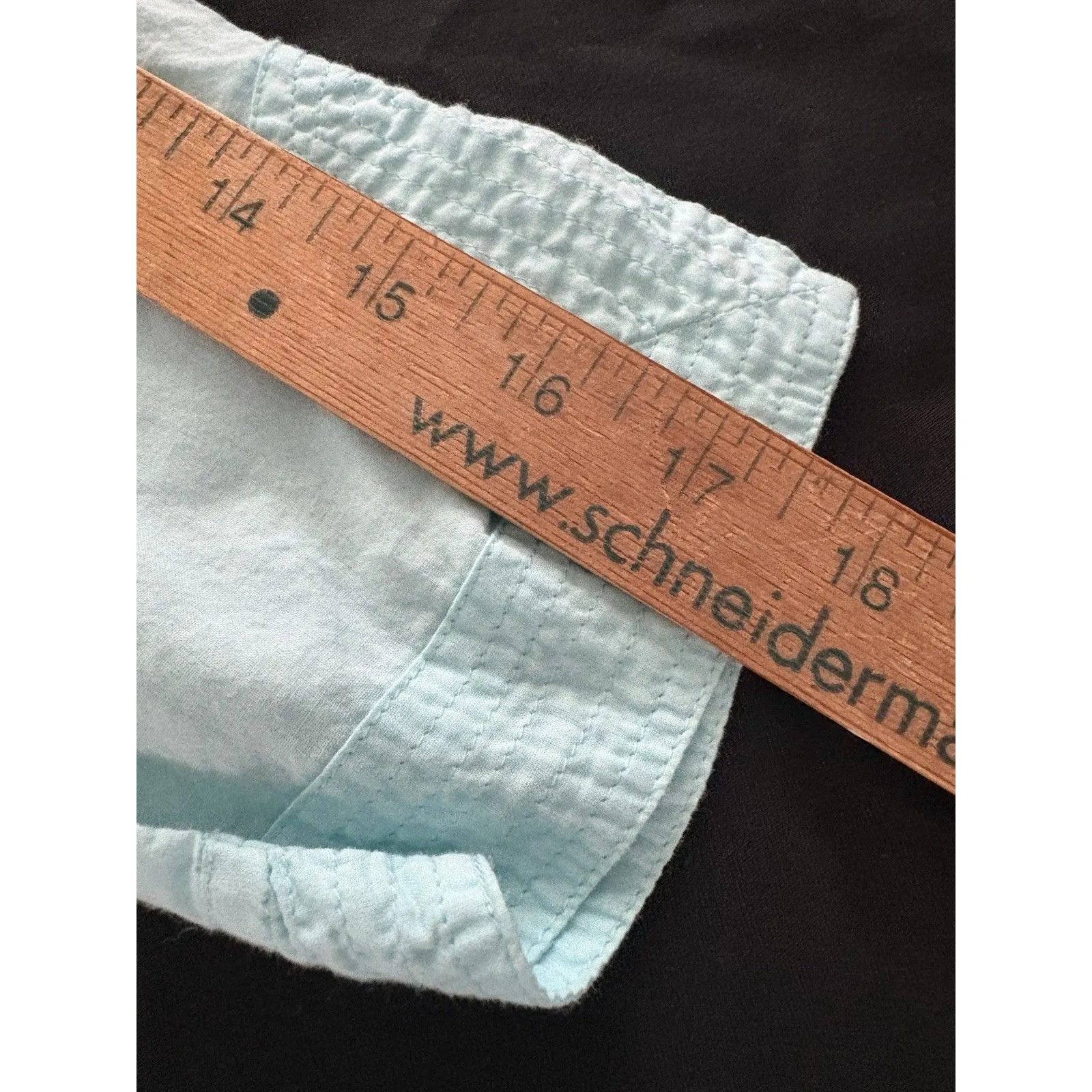 Caribbean Joe Blouse Size M Aqua Blue SemiSheer Lightweight Coastal Beach Jewels - Image 15