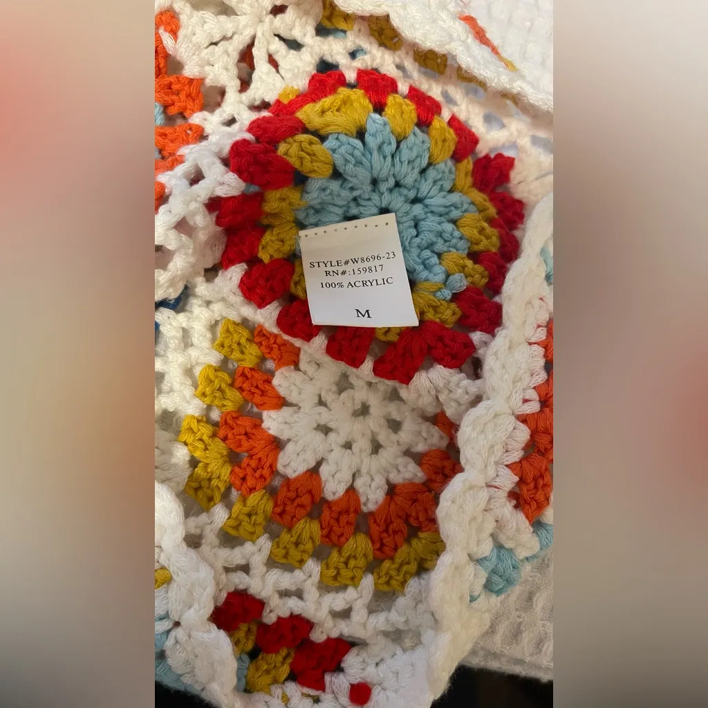 Altar'd State Multicolor Crochet Crop Top - Image 4