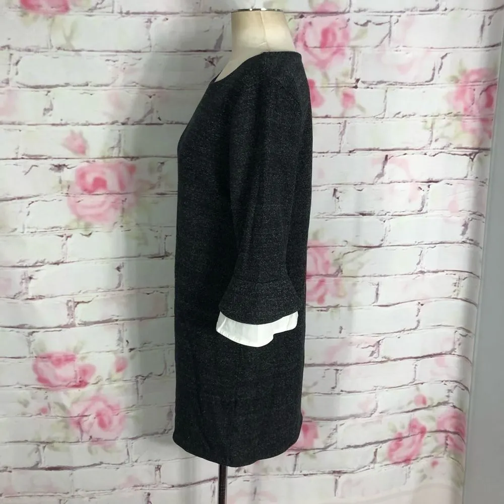 🔥5 for $25 sale🔥 Bobeau gray faux layered bell sleeve dress - Image 6