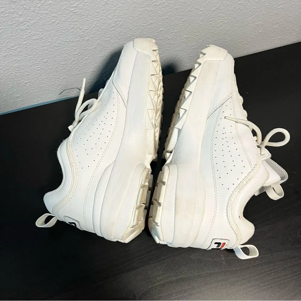 ICONIC Fila Disruptor 2.0 White Leather Chunky Lace Sneaker - Image 7