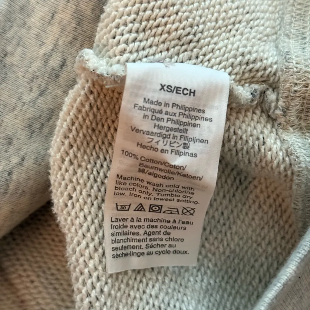 J. Crew Vintage Cotton Terry Crewneck Pullover in Speckle | Grey | XS - Image 5