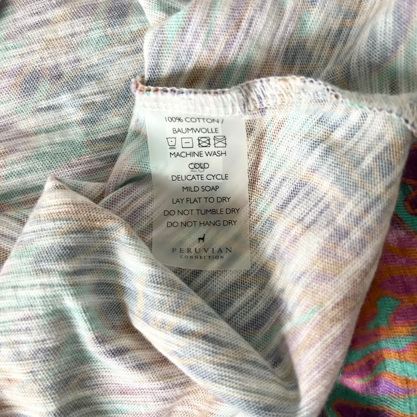 Peruvian Connection Paradiso Short Sleeve T-Shirt Mini Dress Jamaica Size Small - Image 6