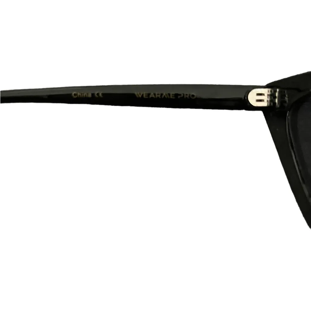 WearMe Pro Black Cat Eye Sunglasses with Zip Around Hard Case CAT007 - Image 6