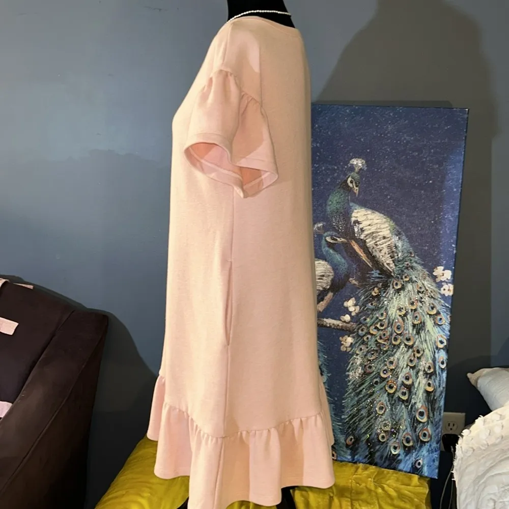 Size S Pink Flutter Sleeve Dress - Image 7