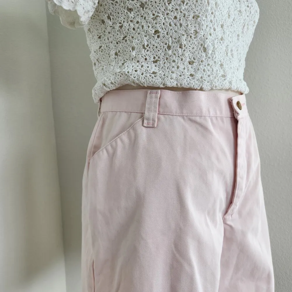 Vintage Y2K Lee Riders Casual Light Pink High Waisted Long Shorts 16 - Image 3