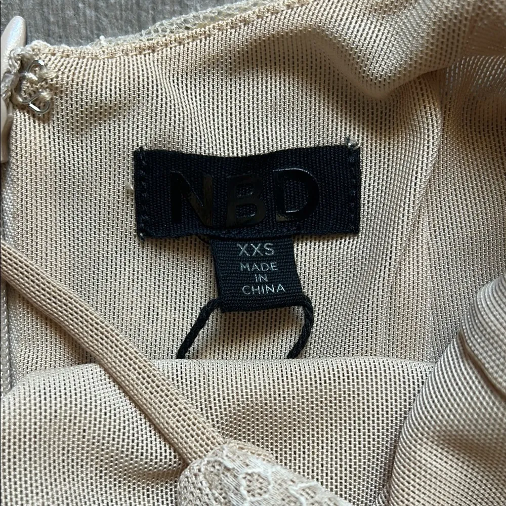 NBD Cream Tan Spaghetti Strap Slip Maxi Dress - Image 2