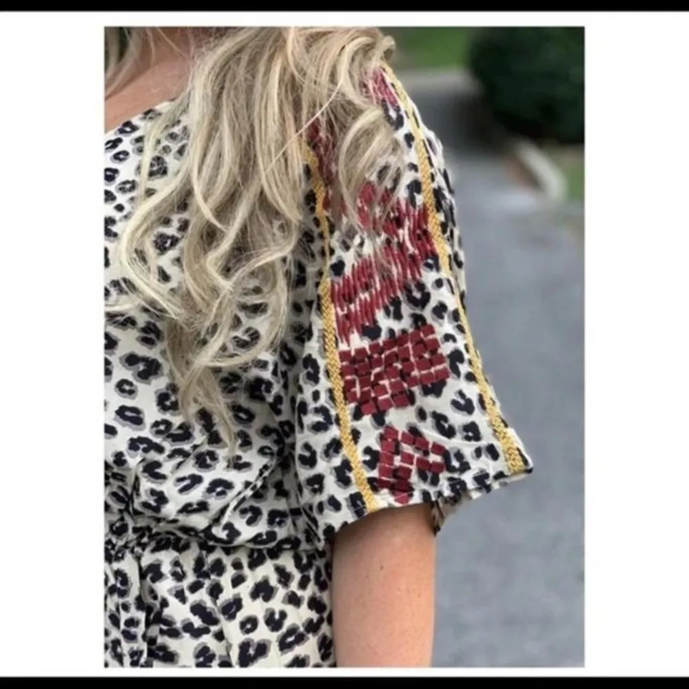 THML Leopard Print Wide Leg Jumpsuit Size XS - Image 3