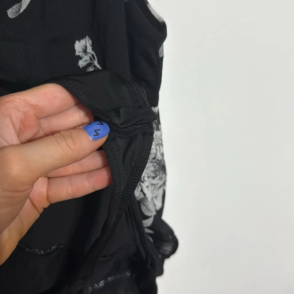 White House Black Market floral covered button mesh bodysuit - Image 7