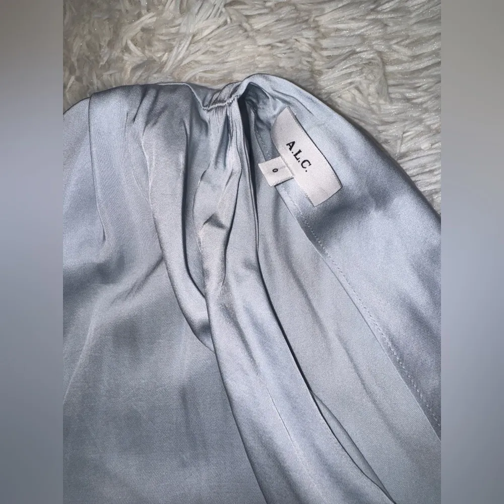 NWOT A.L.C. Penny Satin Maxi Dress Cascade Blue sz 0 - Image 10