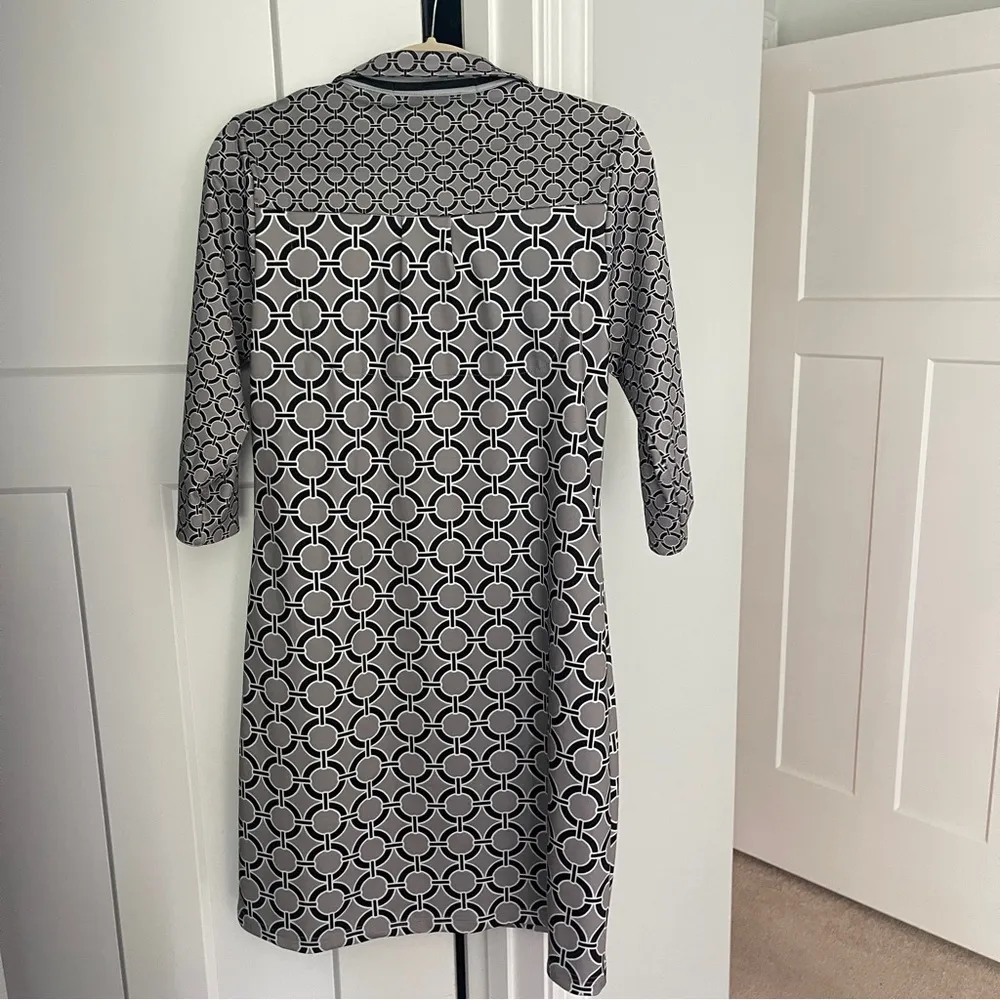 Gretchen Scott Jersey Everywhere Gray Print Dress - Image 5