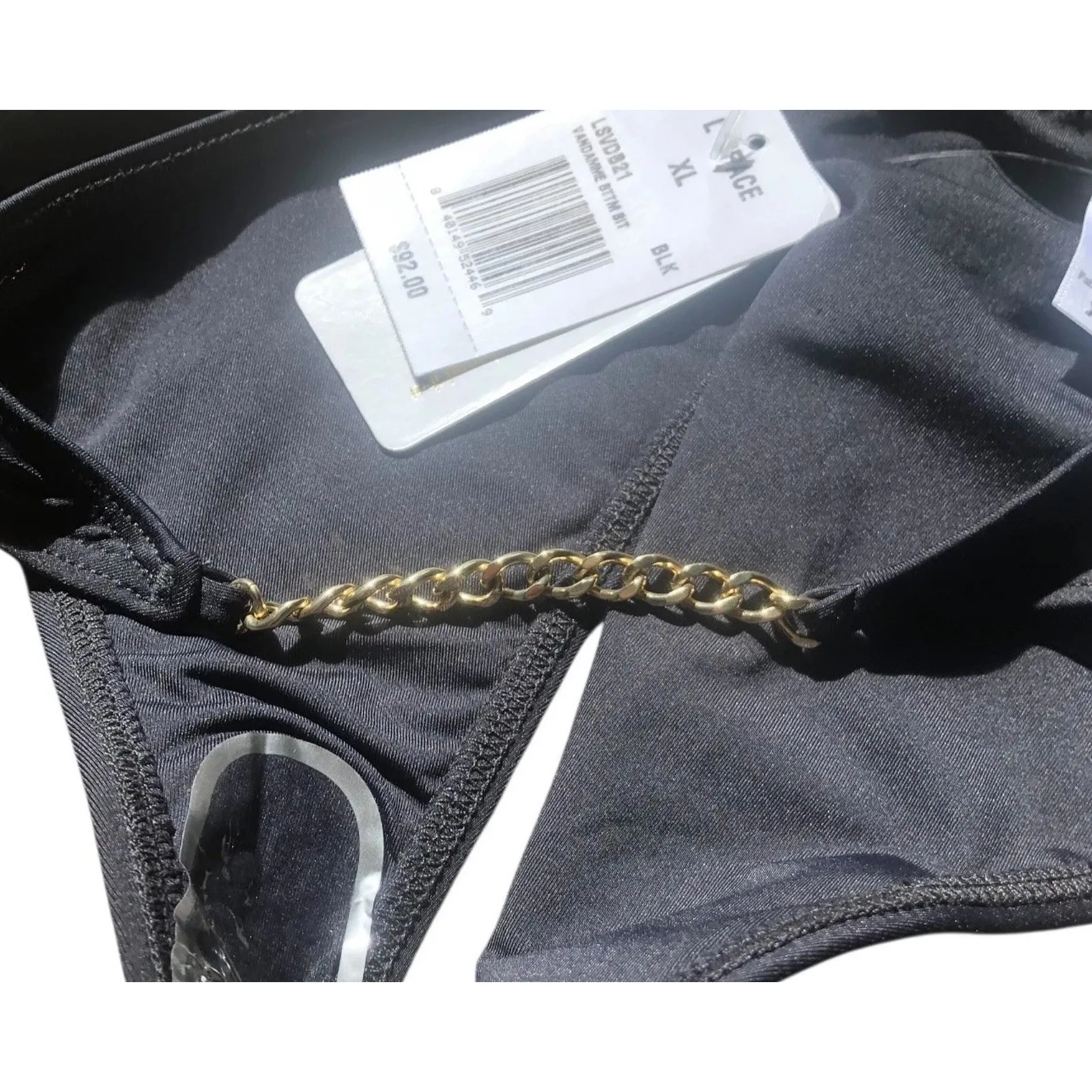 LSpace By Monica Wise Bitsy Cut Vandamme Black Bikini Bottom Women's Size XL NWT - Image 8