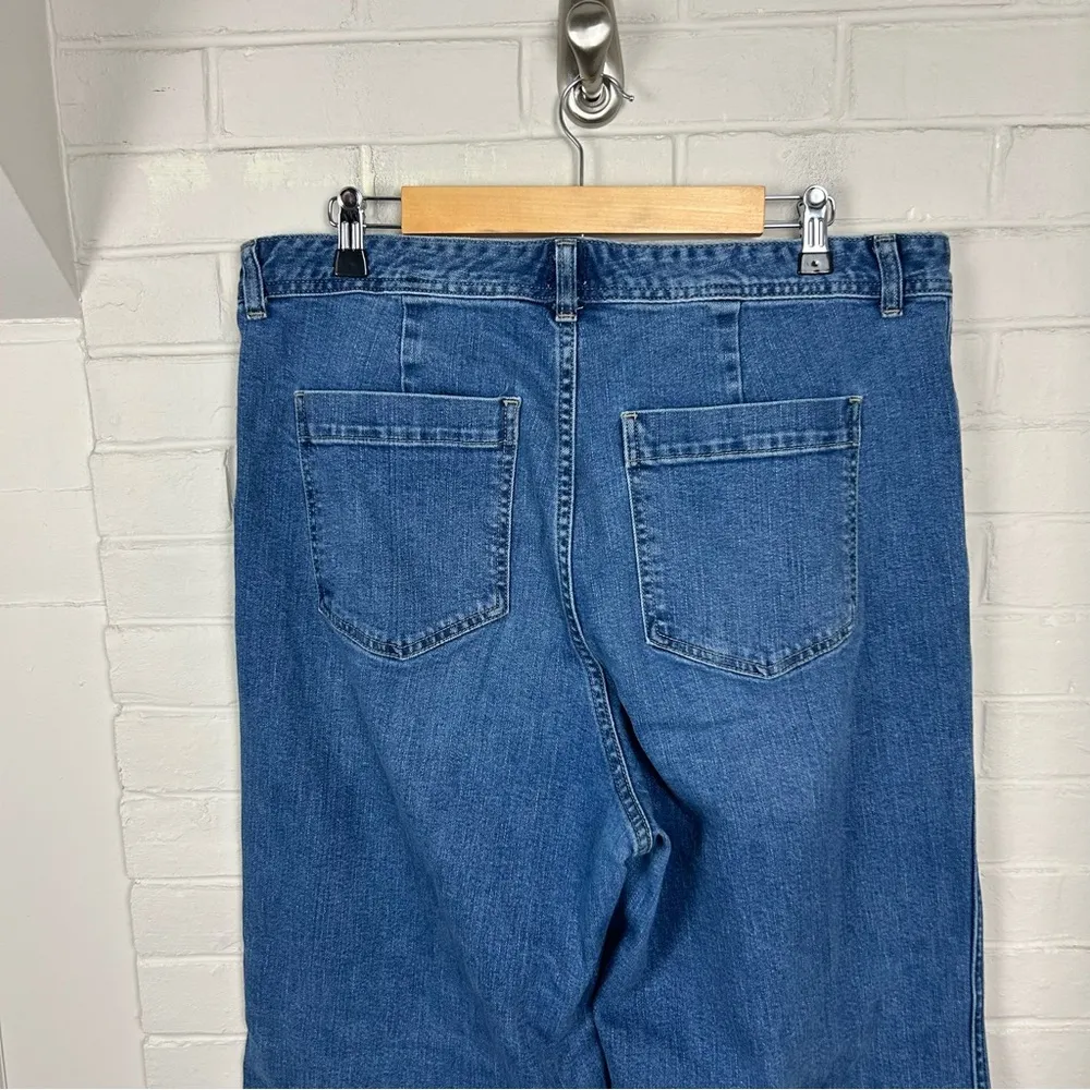 Gap High Rise Wide Leg Crop Jeans Size 16/33 Tall - Image 10