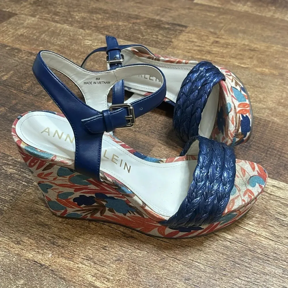 Anne Klein floral wedge pump heels - Image 6