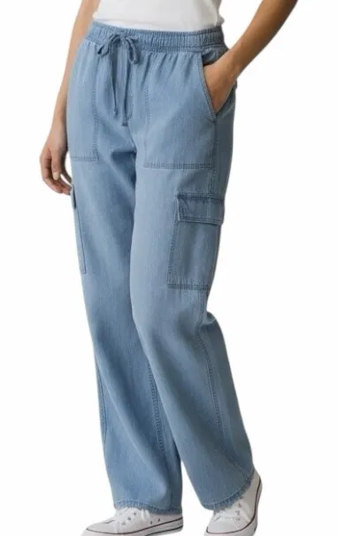 Social Standard by Sanctuary Caravan Pull On Relaxed Cargo Pant Women’s Size XXL Blue - Image 1