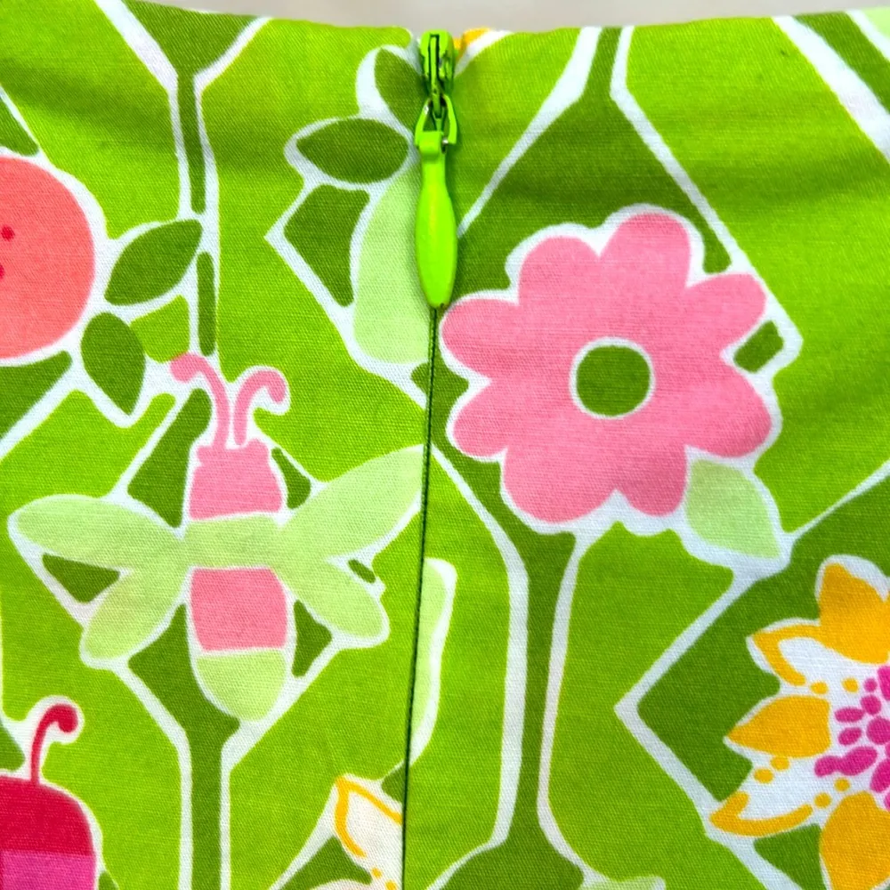VTG Lilly Pulitzer Womens Green Floral Labybug Print Skort Skirt 8 - Image 7